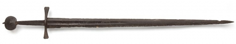 Fig. 11 : Épée n° 930.1.590, fin XIVe-début XVe siècle. Musée Dobrée, Nantes © H. Neveu-Dérotrie / Musée Dobrée - Grand Patrimoine de Loire-Atlantique