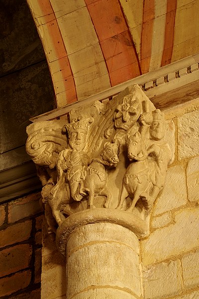 Fig. 3 : Pyrénées-Atlantiques (64), Lacommande, Saint-Blaise, abside, 1118, voyage des Mages © Wikimédia commons. Libre de droits d’auteurs