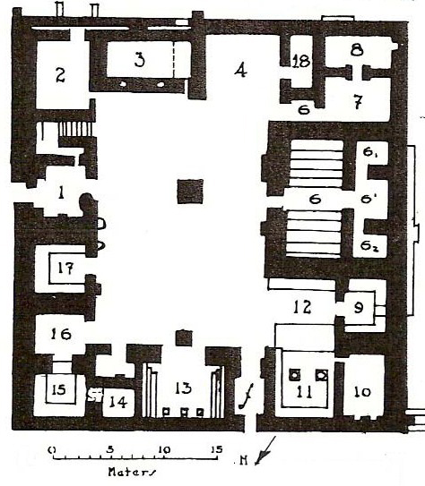 Fig. 5 : plan du sanctuaire d’Atargatis. P.R. III, pl. IV (détail)