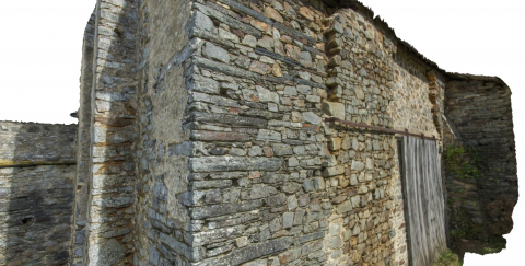 Fig. 15 : Observation en 3D de l'écartement supérieur du gouttereau méridional