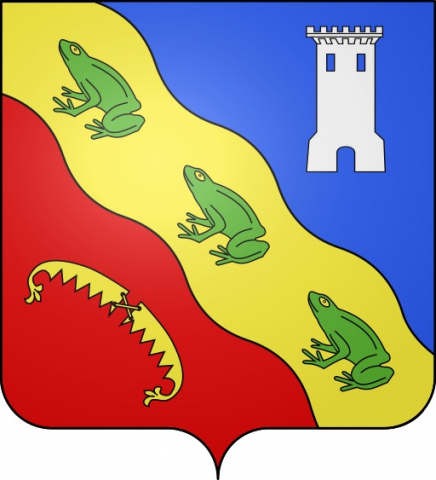 Fig. 10 : Blason aux grenouilles de Chanteraine (55) © Wikimedia commons, libre de droits d’auteurs