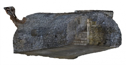 Fig. 15 : Vue d’ensemble de la photogrammétrie de la cave C8 (Clichés © Digital Memory ; traitement © C. Armand)
