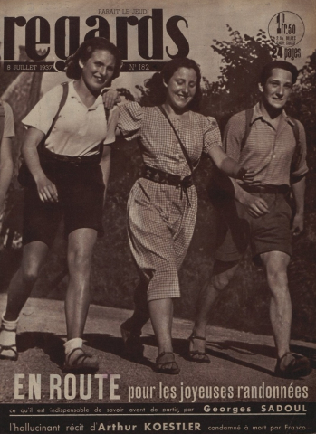Fig. 1 : Regards, n. 182, 8 juillet 1937, p. 1, Bibliothèque nationale de France, Retronews