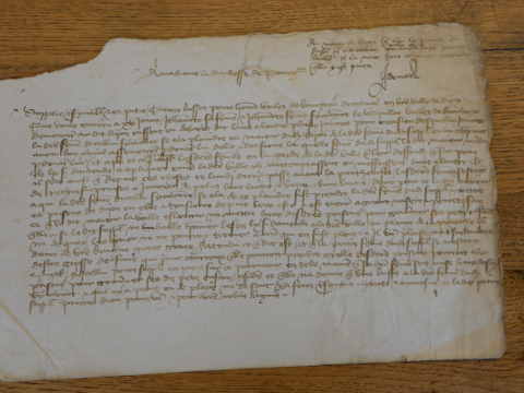 Fig. 1 : Lettre de supplication de Girart Bassot (non datée). ADCO B II 361