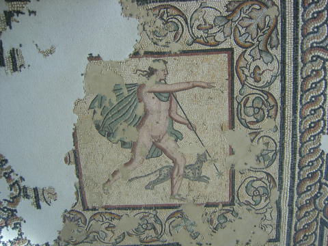 Fig. 7 : Mosaïque dite de Bacchus, découverte lors de l’extension du musée d’art et d’histoire de Langres (Haute-Marne), Cité des Lingons. IIe siècle